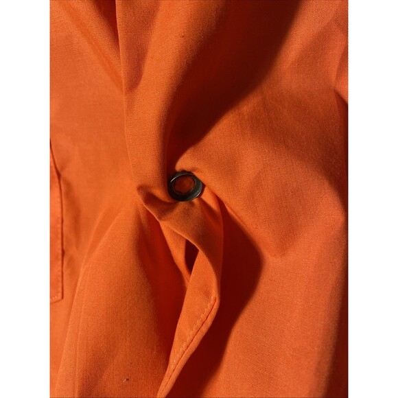 The Genuine Haband Guayabera 2XL Short Sleeve SnapUp Shirt  Orange 4 Front Pocke - Picture 11 of 12